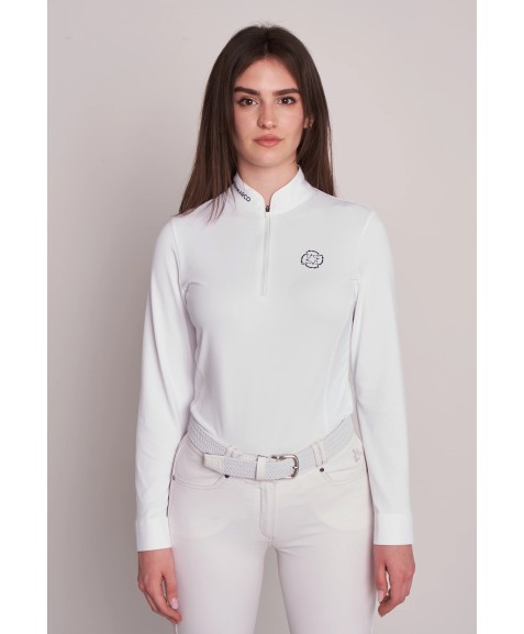 YARIŞMA POLO L/S RIDER BEYAZ PIKE