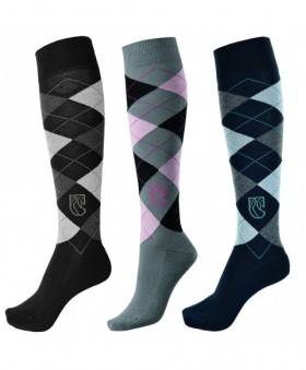 Pramoda Damalı Binici Çorabı 3'Lü Paket (Tüm Renkler)