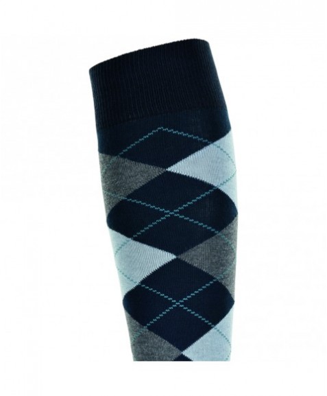 Pramoda Ekoseli Binici Çorabı (Lacivert)